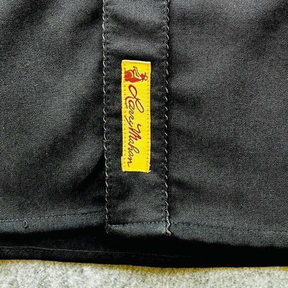 Larry Mahan Cowboy Collection Western Pearl Snap Shirt Size XL Black Embroidered - Picture 6 of 13